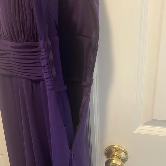 Purple sleeveless high-low dress by Sangria, size 10, built-in … - Picture 5 of 12